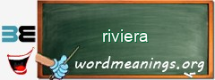 WordMeaning blackboard for riviera